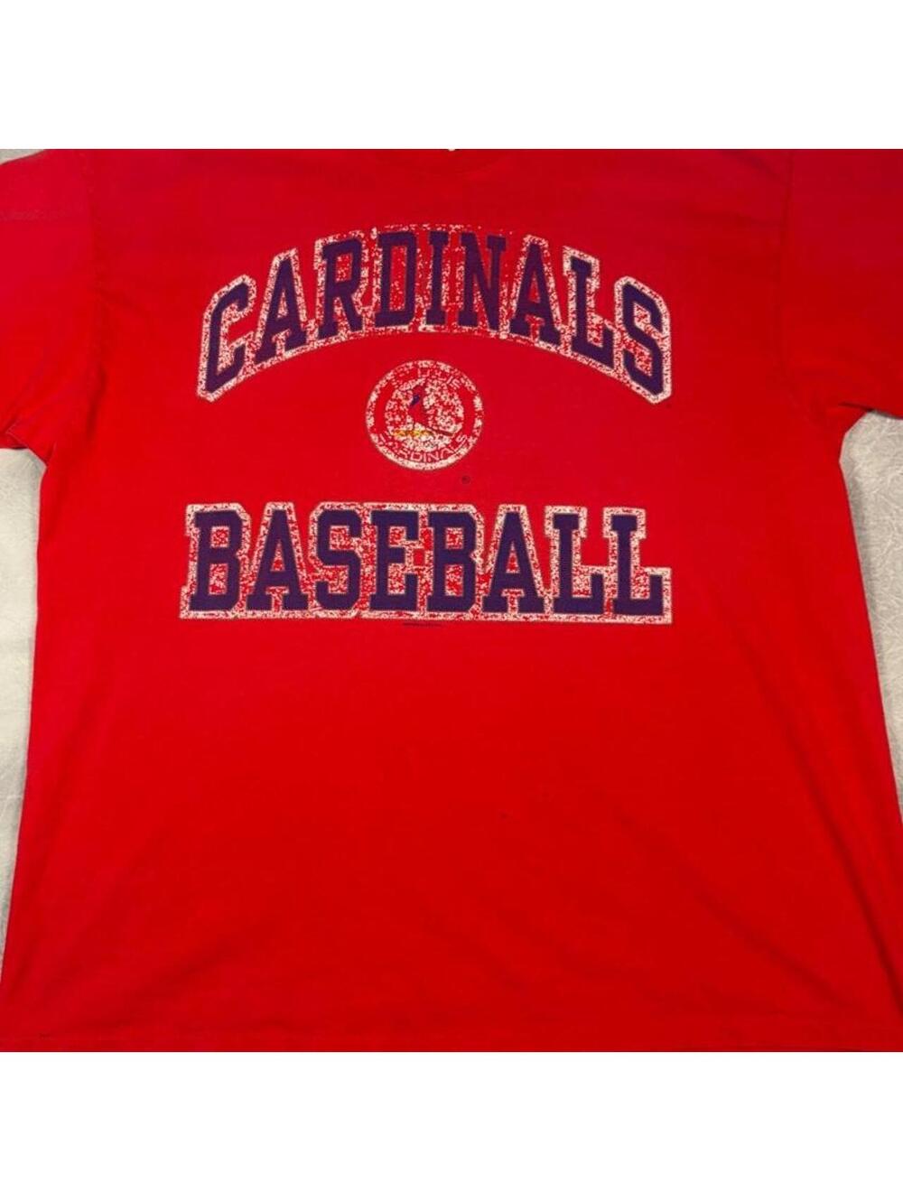 Vintage 90s St Louis Cardinals Baseball Starter T Shirt Made in USA XL